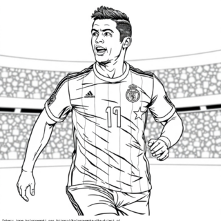 Kolorowanka Cristiano Ronaldo na stadionie