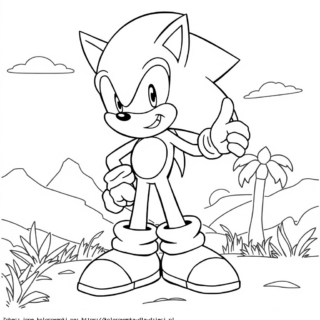 Kolorowanka Sonic The Hedgehog