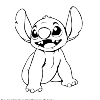 Kolorowanka Stitch siedzący