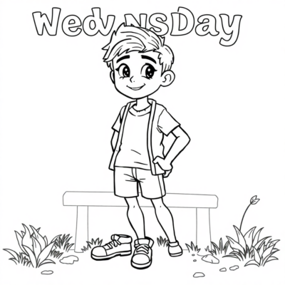 Kolorowanka: kolorowanka wednesday