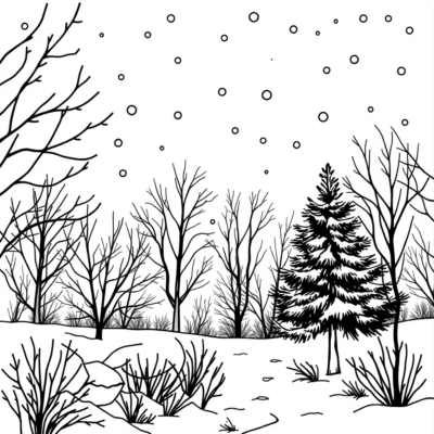 Kolorowanka Zima