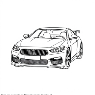 Kolorowanka Samochód Bmw z profilu