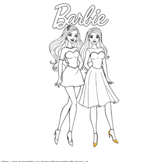 Kolorowanka Barbie Z Przyjaciółką