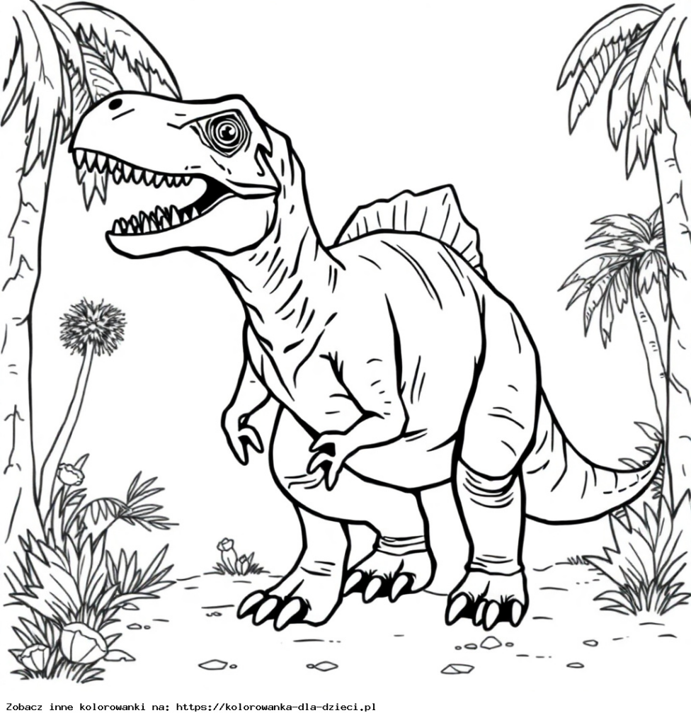 Kolorowanka Dinozaur Spinozaur