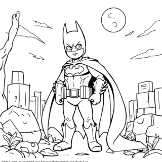 Kolorowanka Batman w mieście