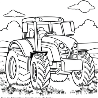 Kolorowanka Traktor Rolniczy dla Dzieci