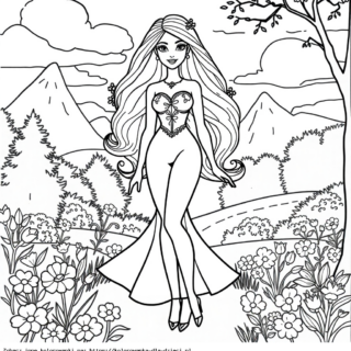 Kolorowanka Barbie w Akcji