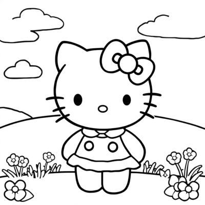 Kolorowanka: kolorowanki dla dzieci do wydruku hello kitty