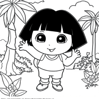 Kolorowanka: kolorowanki dla dzieci dora