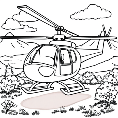 Helikopter kolorowanka