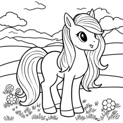 Kolorowanka: kolorowanki dla dzieci koniki pony