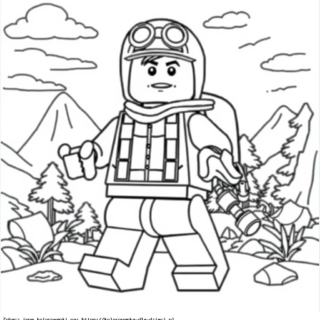 Kolorowanka Figurka Lego Podróżnik