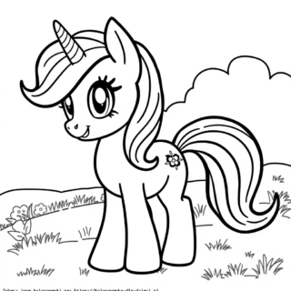 Kolorowanka Jednorożec Pony