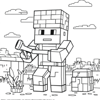 Kolorowanka Postać Minecraft