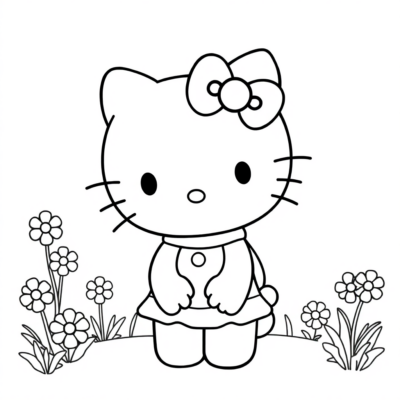 Kolorowanka: kolorowanki dla dzieci online hello kitty