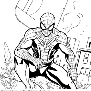 Kolorowanka Spider-Man w Akcji