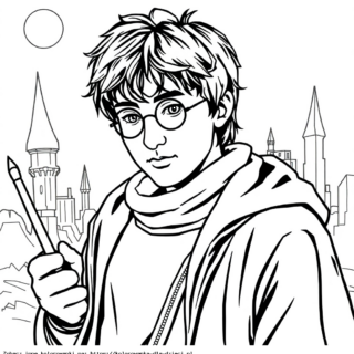 Kolorowanka Harry Potter na Rysunku