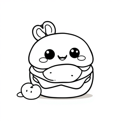 Kolorowanki Kawaii Food do Druku