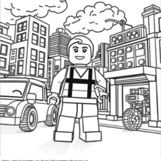 Kolorowanka Ludzik Lego City