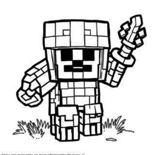 Kolorowanki Minecraft Herobrine