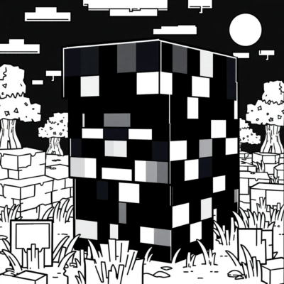 Kolorowanki Minecraft Wither
