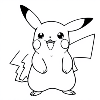 Kolorowanki Pokemon Pikachu