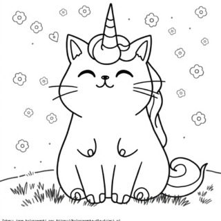 Kolorowanki Pusheen Jednorożec
