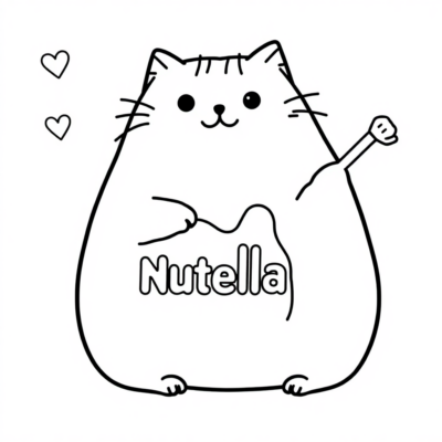 Kolorowanki Pusheen Nutella