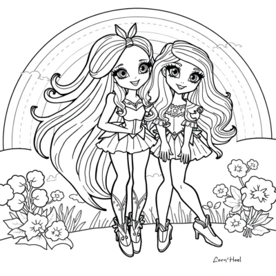 Kolorowanka: kolorowanki rainbow high