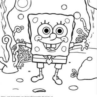 Kolorowanka Spongebob pod wodą