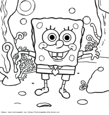 Kolorowanka Spongebob pod wodą