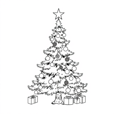 Kolorowanki Świąteczne Choinka