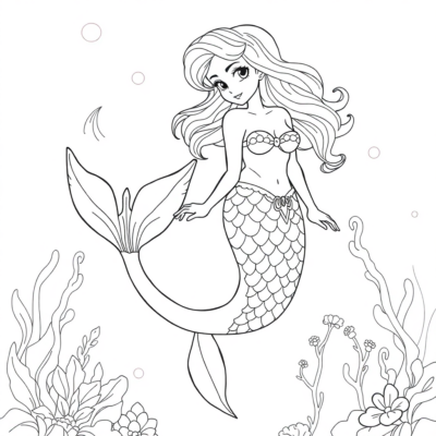 Kolorowanka: kolorowanki syrenka
