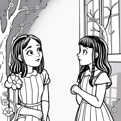 Kolorowanki WEDNESDAY Addams