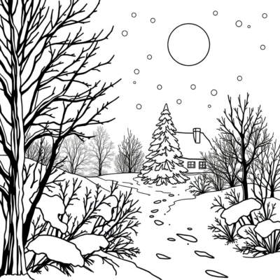Kolorowanki zimowe