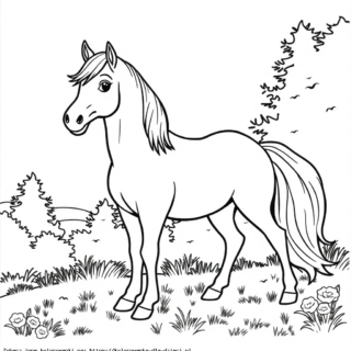 Kolorowanka Koń Ilustracja