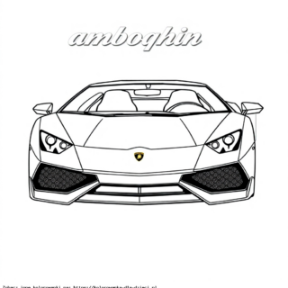 Kolorowanka Lamborghini widok z przodu