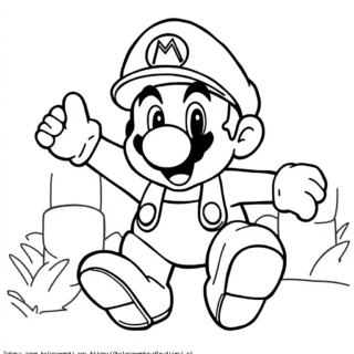 Kolorowanka Mario do Druku