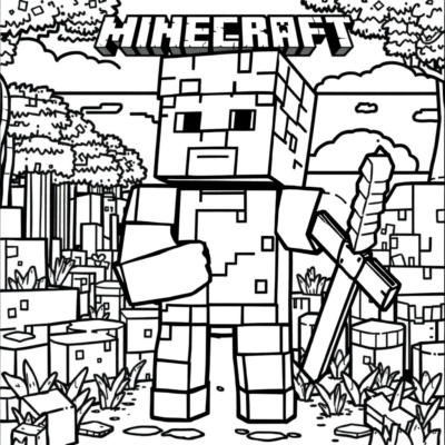 Kolorowanka: minecraft kolorowanka dla dzieci