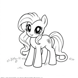 Kolorowanka My Little Pony na trawie