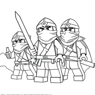 Kolorowanka Drużyna Ninjago