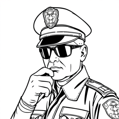 Policjant Kolorowanka