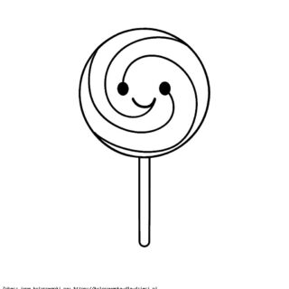 Kolorowanka Lollipop Z Buźką