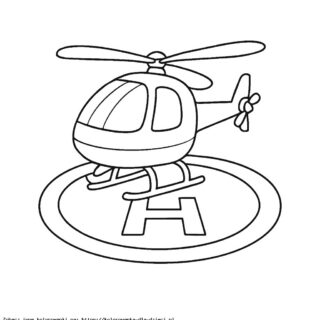 Kolorowanka Helikopter na lądowisku