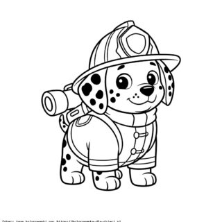 Kolorowanka Marshall gasi pożar