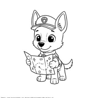 Kolorowanka Psi Patrol z mapą
