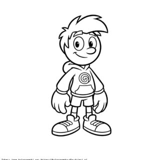 Kolorowanka Rayman w lesie