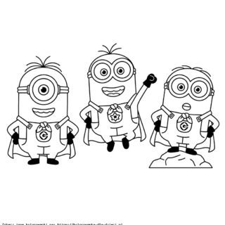 Kolorowanka Minionki jako superbohaterowie