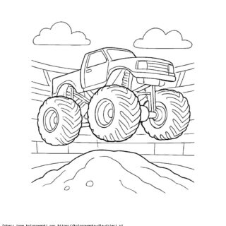 Kolorowanka Monster Truck na arenie
