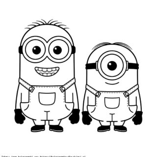 Kolorowanka Minionki dwie postaci